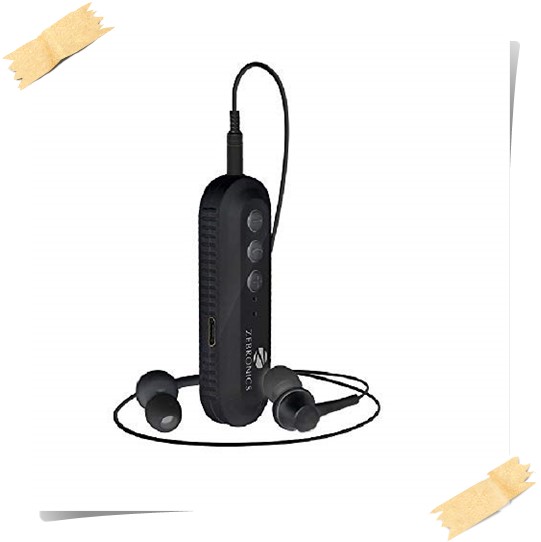 Zebronics ZEB-BE380T BT EARPHONE - best earphones under 1000, best earphones with mic under 1000, best bass earphones under 1000