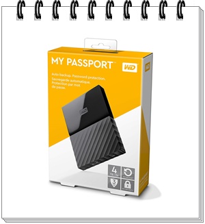 WD My Passport 4TB Portable External Hard Drive