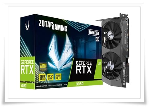 ZOTAC Gaming GeForce RTX 3050 Twin Edge OC 8GB GDDR6 128-bit 14 Gbps PCIE 4.0 Gaming Graphics Card - best graphics card under 30000, best graphics card under 30000 2023